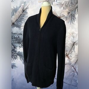 LEVI’S zip patch-pocket knit cardigan